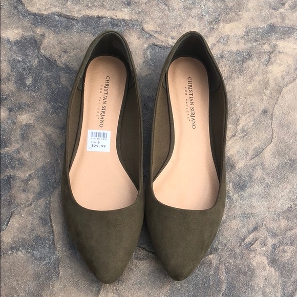 army green flats